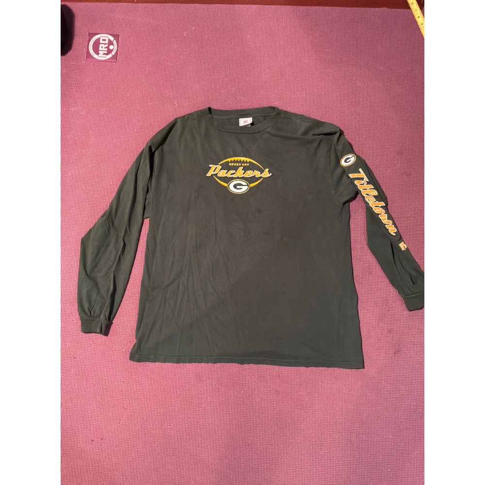 Vintage NFL Green Bay Packers Titletown Long Sleeve Shirt XL Green Football